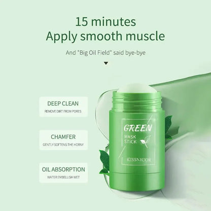 Oil-Absorbing Green Tea Mask Stick for Clear-Looking Skin