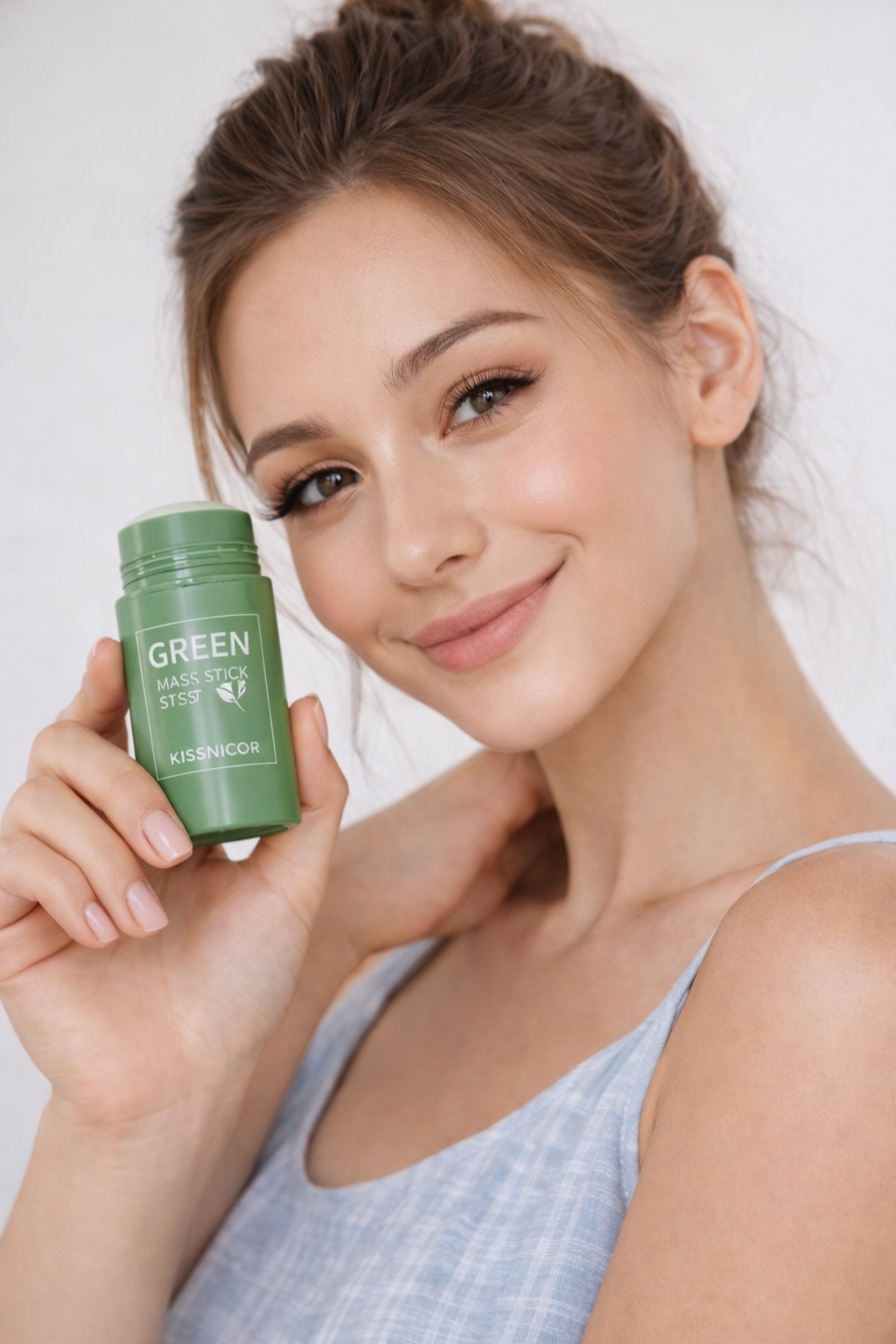Oil-Absorbing Green Tea Mask Stick for Clear-Looking Skin
